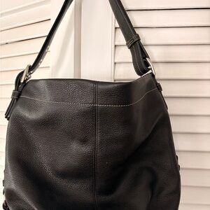Coach Black Leather Hobo Bag